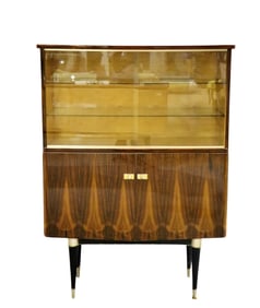 MID CENTURY FRENCH ROSEWOOD LACQUERED CHINA
