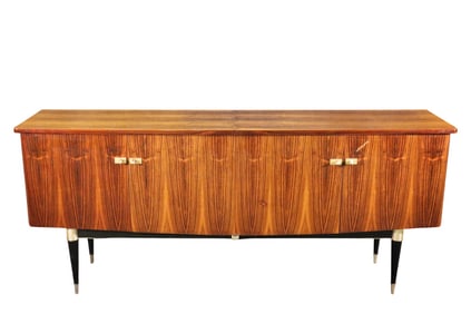 MID CENTURY FRENCH ROSEWOOD LACQUERED SIDEBOARD
