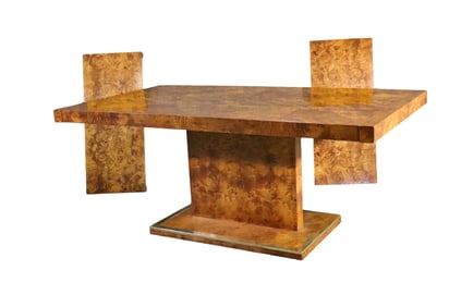 FOUNDERS BY THOMASVILLE BURL WALNUT DINING TABLE