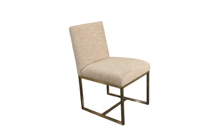 MID CENTURY MODERN BRASS FRAME VANITY CHAIR