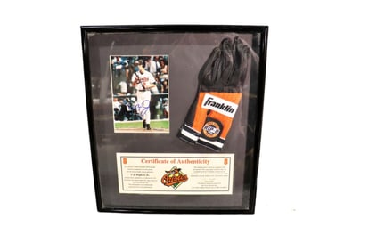 CAL RIPKEN JR. SIGNED PHOTOGRAPH & BATTING GLOVE