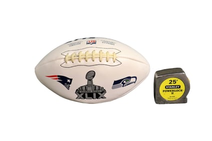 SIGNED TORRY HOLT SUPER BOWL XLIX FOOTBALL