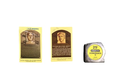 SIGNED WILLIAM MALCOLM DICKEY & JOSEPH PAUL DIMAGGIO POSTCARDS