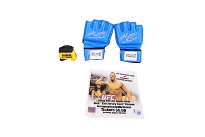 NICK "THE JERSEY DEVIL" CATONE AUTOGRAPHED MMA GLOVES