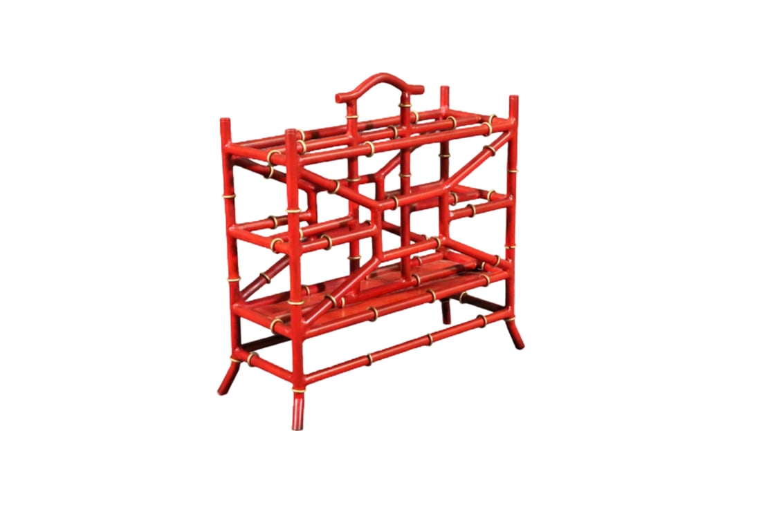 FAUX BAMBOO MAGAZINE RACK MANNER BAGUES (1 of 7)