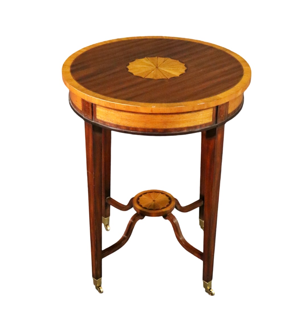 MAITLAND SMITH INLAID PEDESTAL TABLE (1 of 10)
