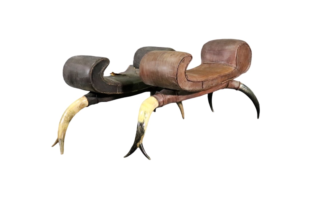 COMPANION PAIR HORN WINDOW SEATS (1 of 10)