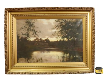 SIGNED A. WATERSTONE OIL PAINTING LANDSCAPE