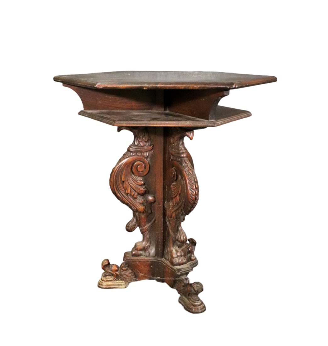 RENAISSANCE STYLE HEX TOP FIGURAL TABLE (1 of 8)