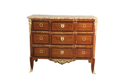 LOUIS XV STYLE MARBLE TOP COMMODE