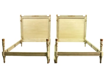 PAIR LOUIS XVI STYLE TWIN BEDS