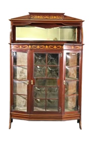 ENGLISH ART NOUVEAU DISPLAY CABINET GOLDING & SON