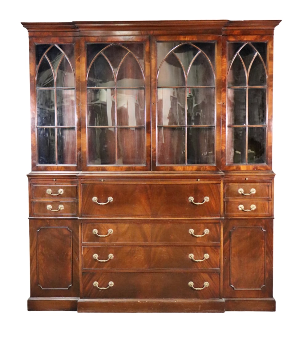 GEORGIAN DESIGN MAHOGANY CHINA DISPLAY CABINET (1 of 18)