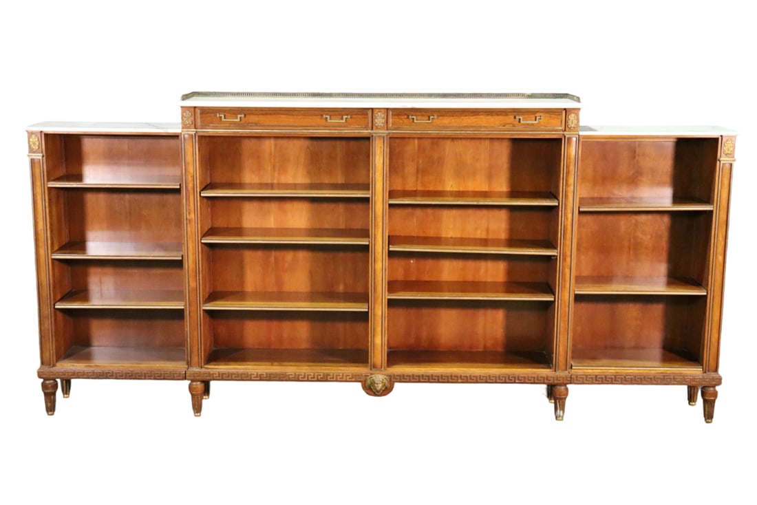 BAKER 3 PIECE MARBLE TOP BOOKCASE (1 of 19)