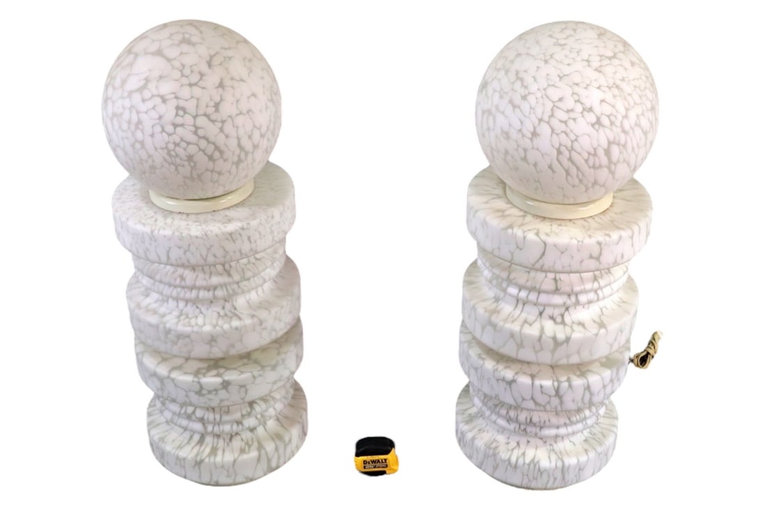 PAIR TALL MURANO TOTEM LAMPS (1 of 8)