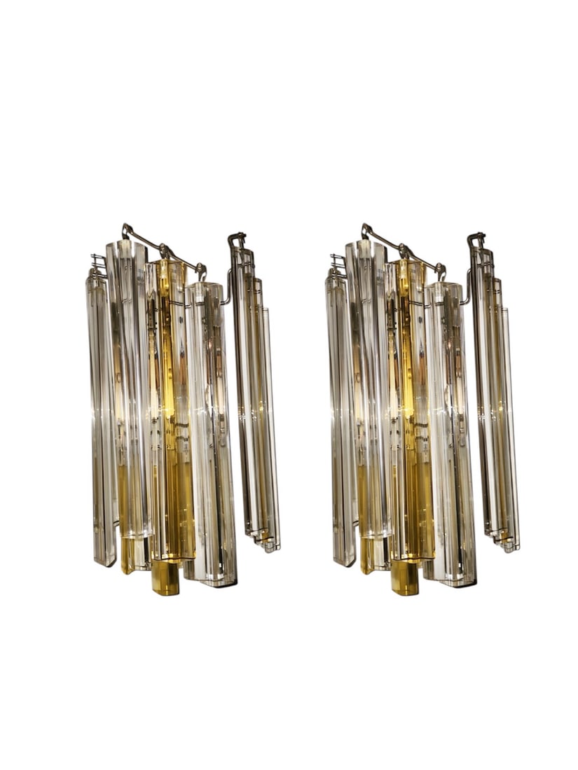 PAIR VENINI TWO TONE SCONCES (1 of 4)