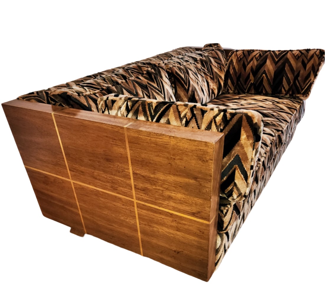 MILO BAUGHMAN STYLE BOX LOVESEAT (1 of 7)