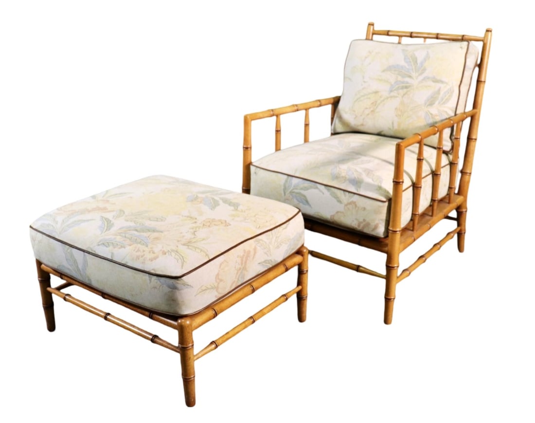 MARTHA STEWART BY BERNHARDT CLUB CHAIR AND OTTOMAN (1 of 11)