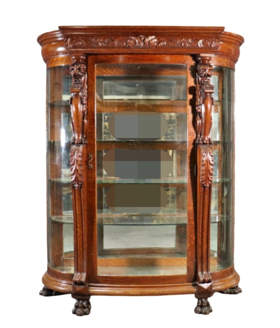 R J HORNER ATTRIBUTED CARVED OAK GRIFFIN CHINA (1 of 16)