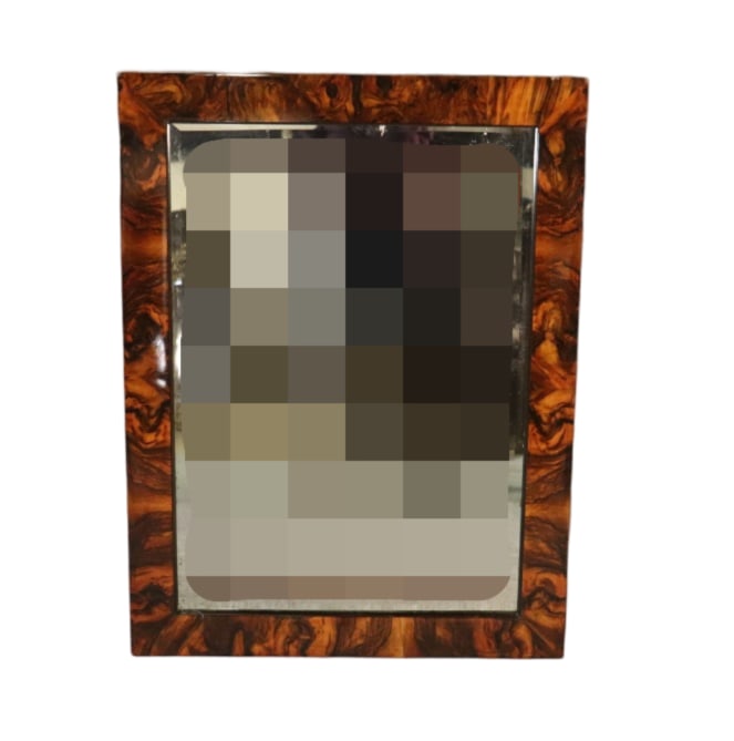 BURL WOOD HANGING WALL MIRROR (1 of 8)