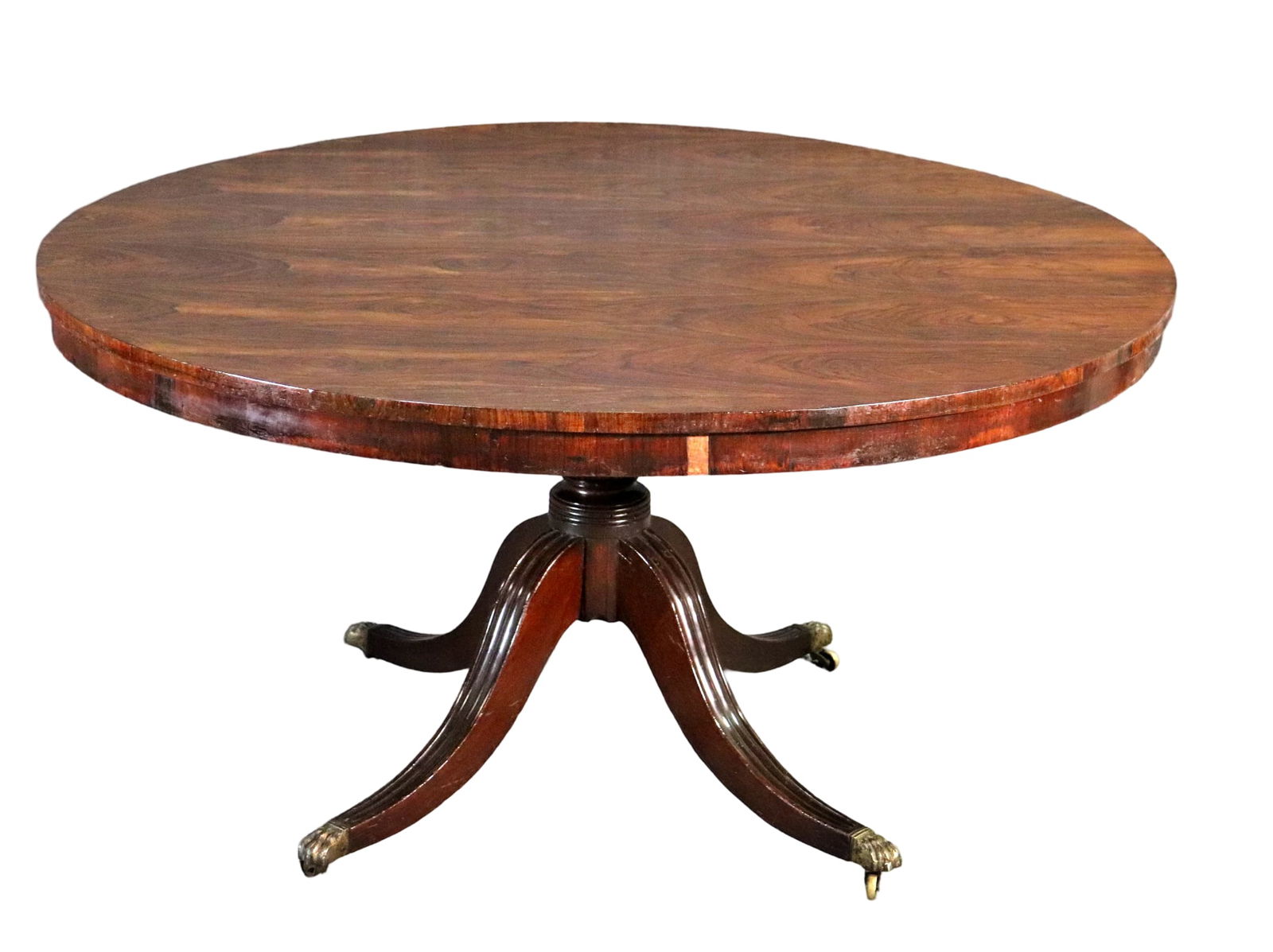 ANTIQUE REGENCY ROSEWOOD TILT TOP CENTER TABLE (1 of 16)