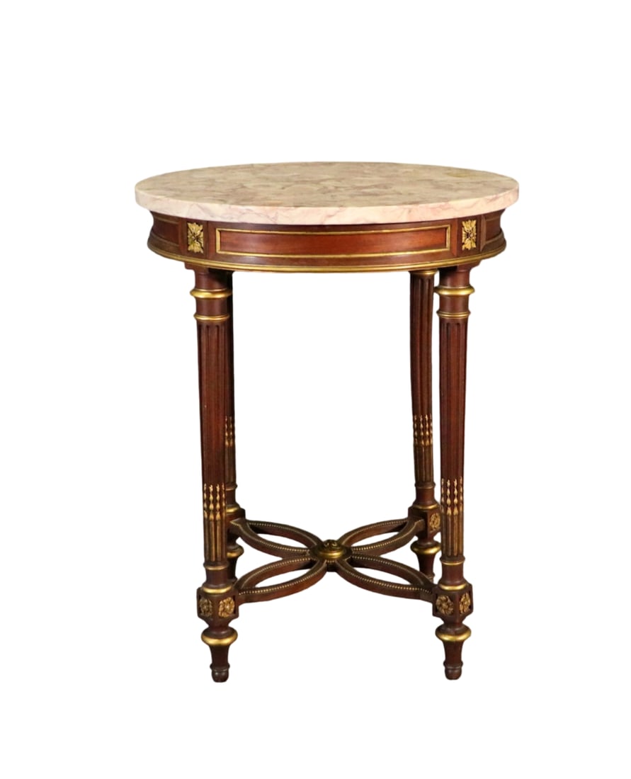 LOUIS XVI STYLE MARBLE TOP SIDE TABLE (1 of 10)