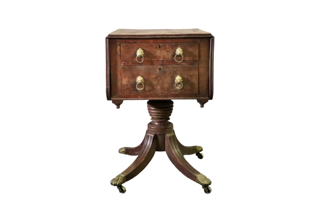 ANTIQUE DUNCAN PHYFE STYLE DROP LEAF (1 of 12)