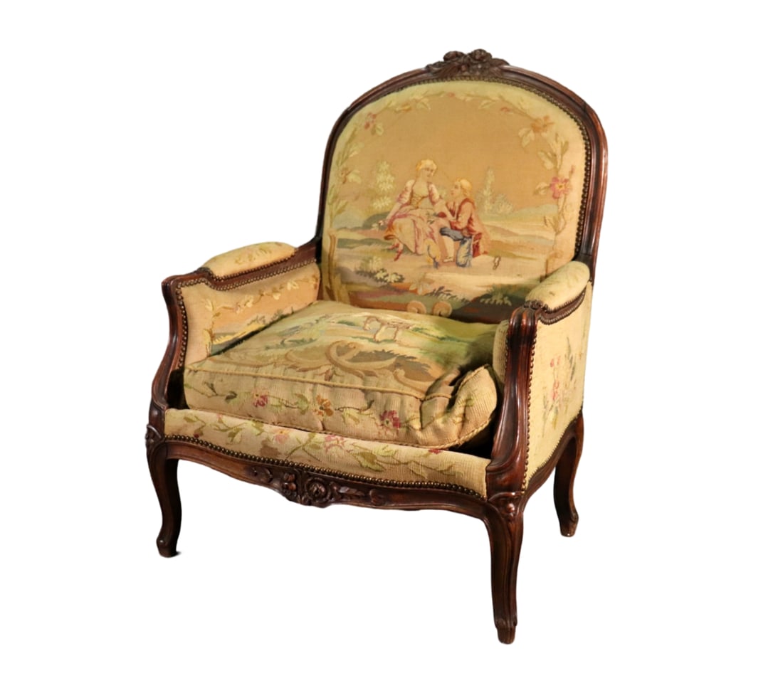 LOUIS XV STYLE AUBUSSON ARM CHAIR (1 of 12)