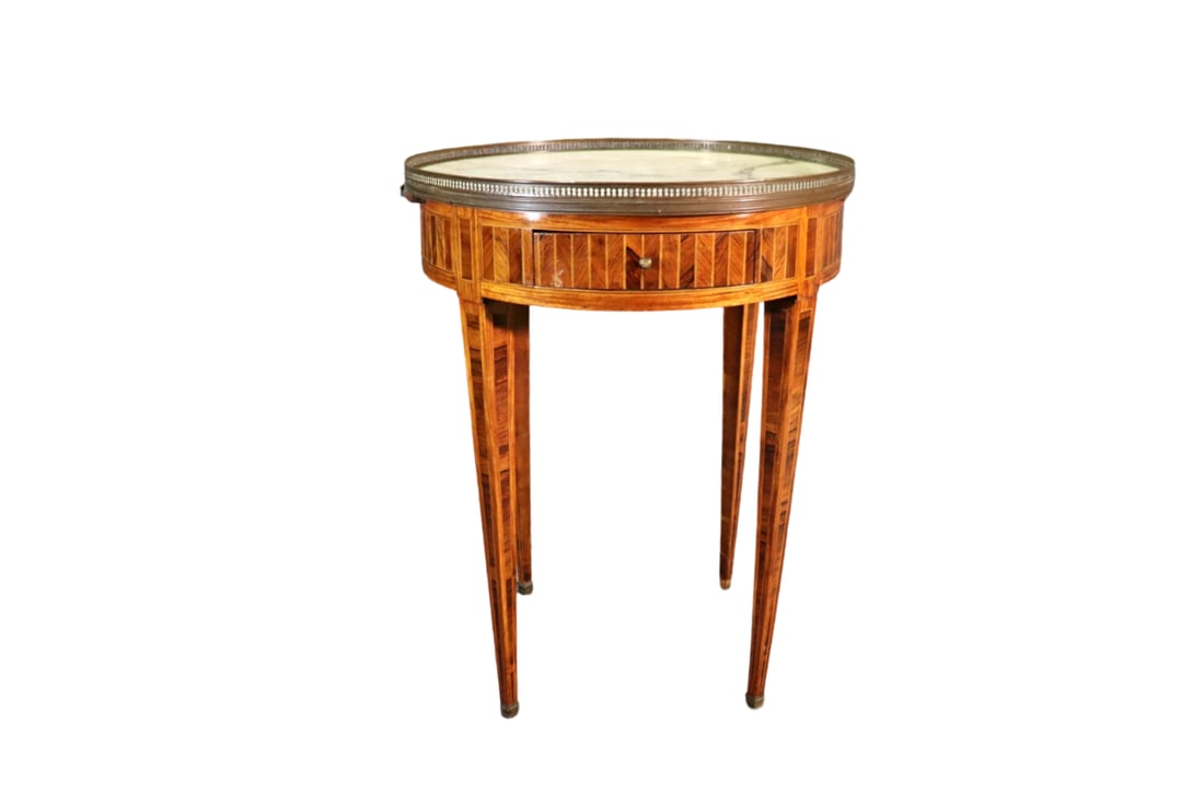 19TH C FRENCH MARBLE TOP BOUILLOTTE TABLE (1 of 13)