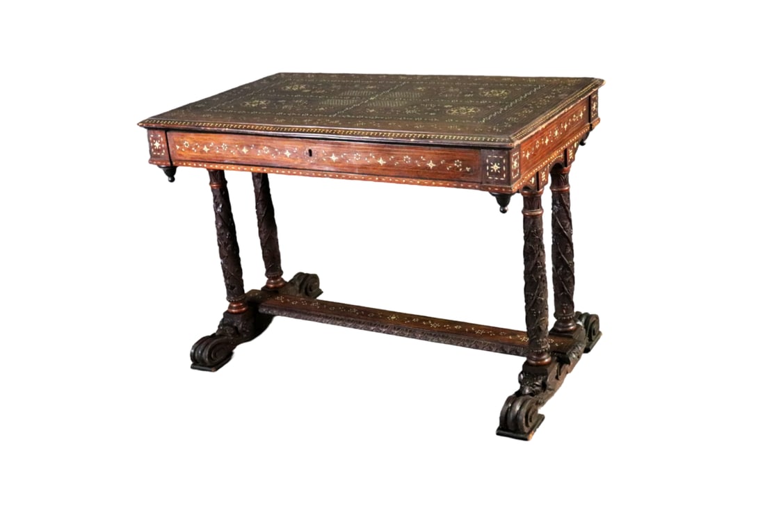 19TH C SERIAN LIBRARY TABLE (1 of 15)