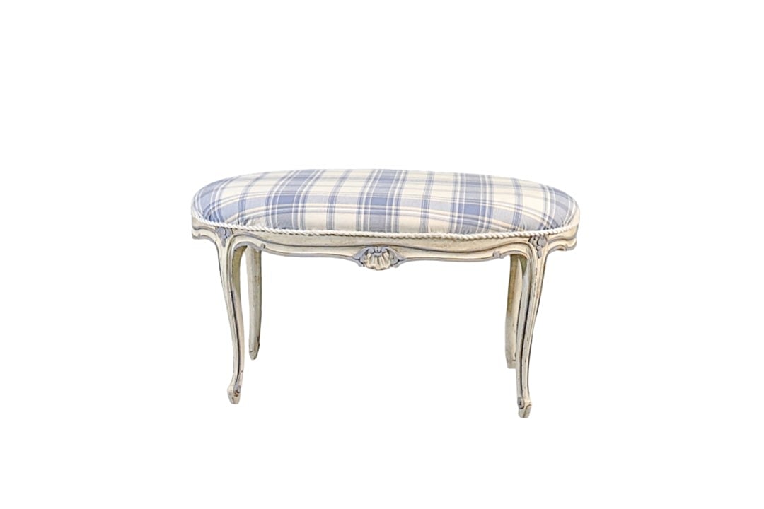 COUNTRY FRENCH PAINT DECORATED WINDOW BENCH (1 of 9)