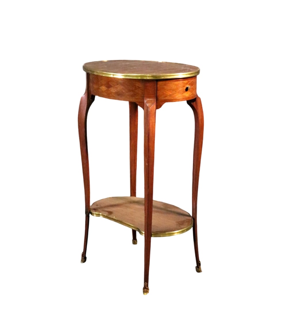 FRENCH LOUIS XV STYLE 2 TIER END TABLE (1 of 9)