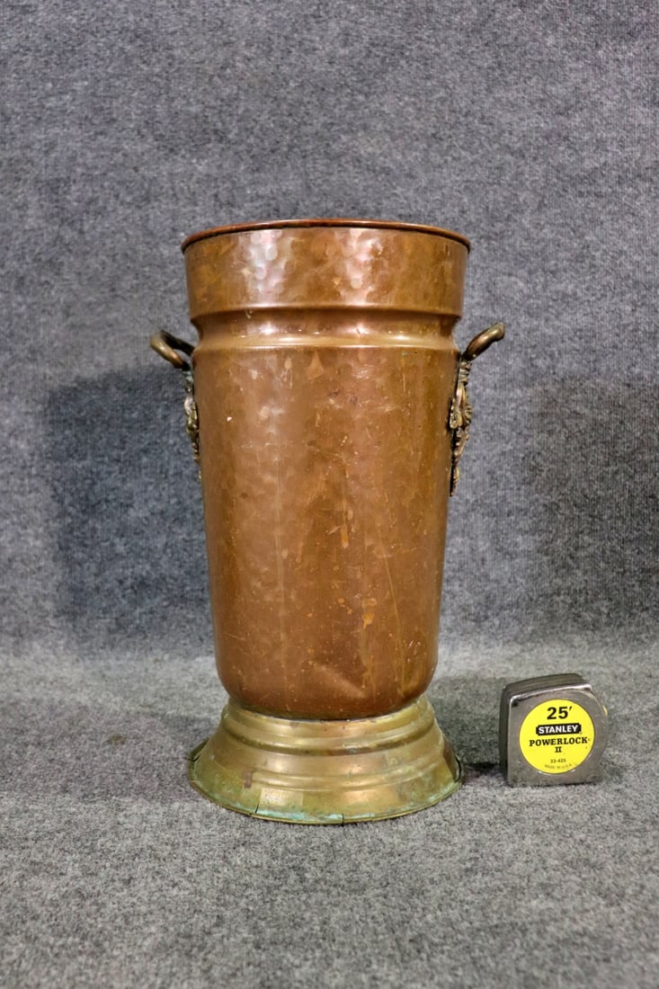COPPER & BRASS UMBRELLA STAND (1 of 6)