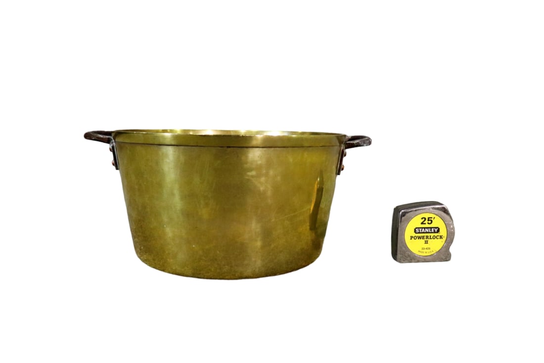 BRASS 2 HANDLE POT (1 of 7)