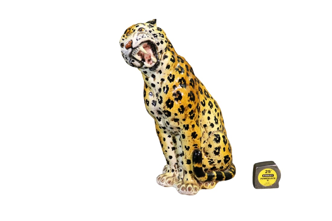 ITALIAN TERRACOTTA SCULPTURE LEOPARD (1 of 9)