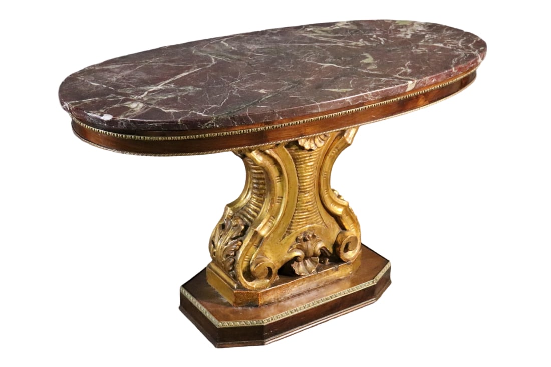 19TH C FRENCH MARBLE TOP CENTER TABLE (1 of 11)