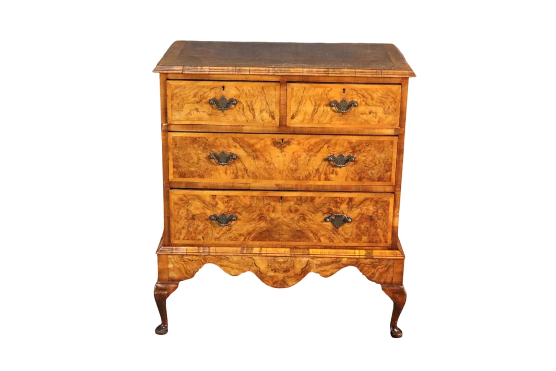 BURL WALNUT CHEST ON STAND (1 of 16)