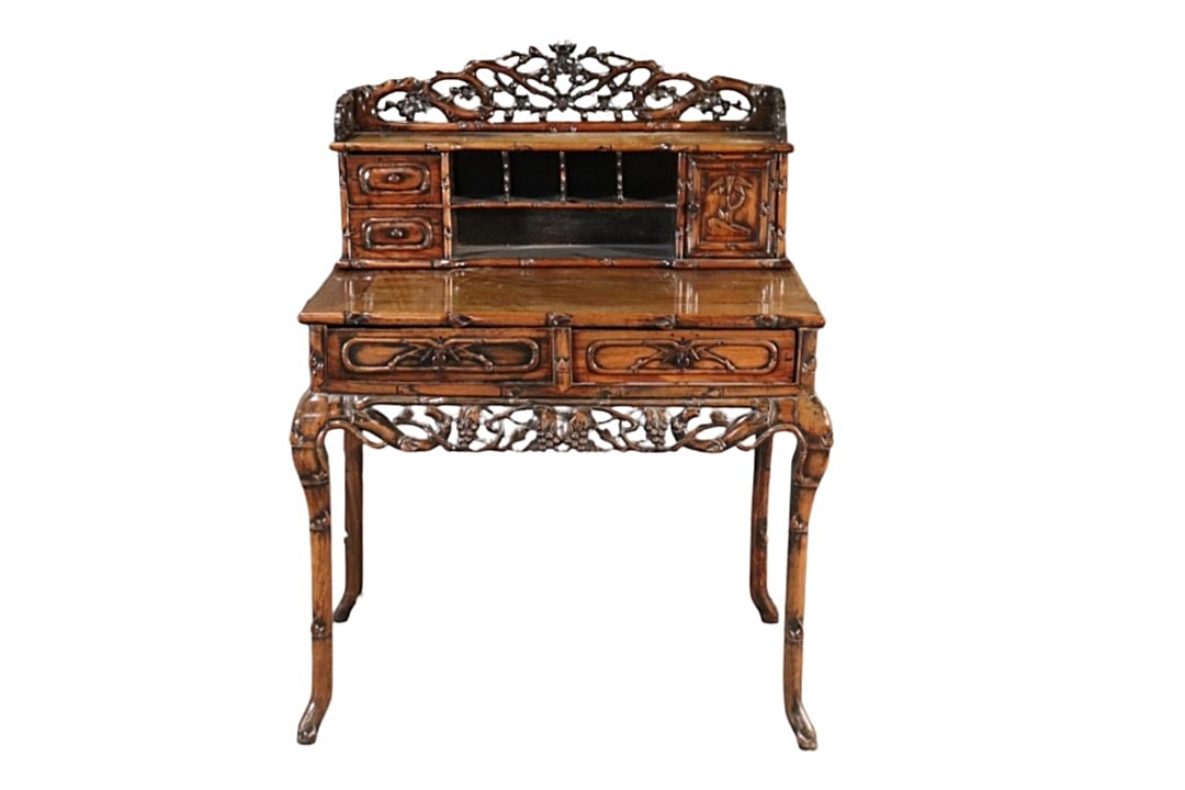 ANTIQUE CHINESE CARVED WRITING DESK (1 of 14)