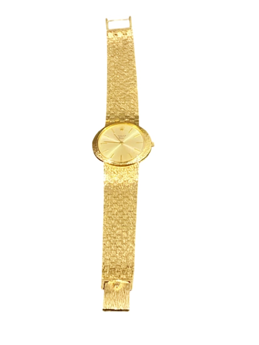 18 KARAT GOLD ROLEX WATCH SOLD BY CARTIER (1 of 14)