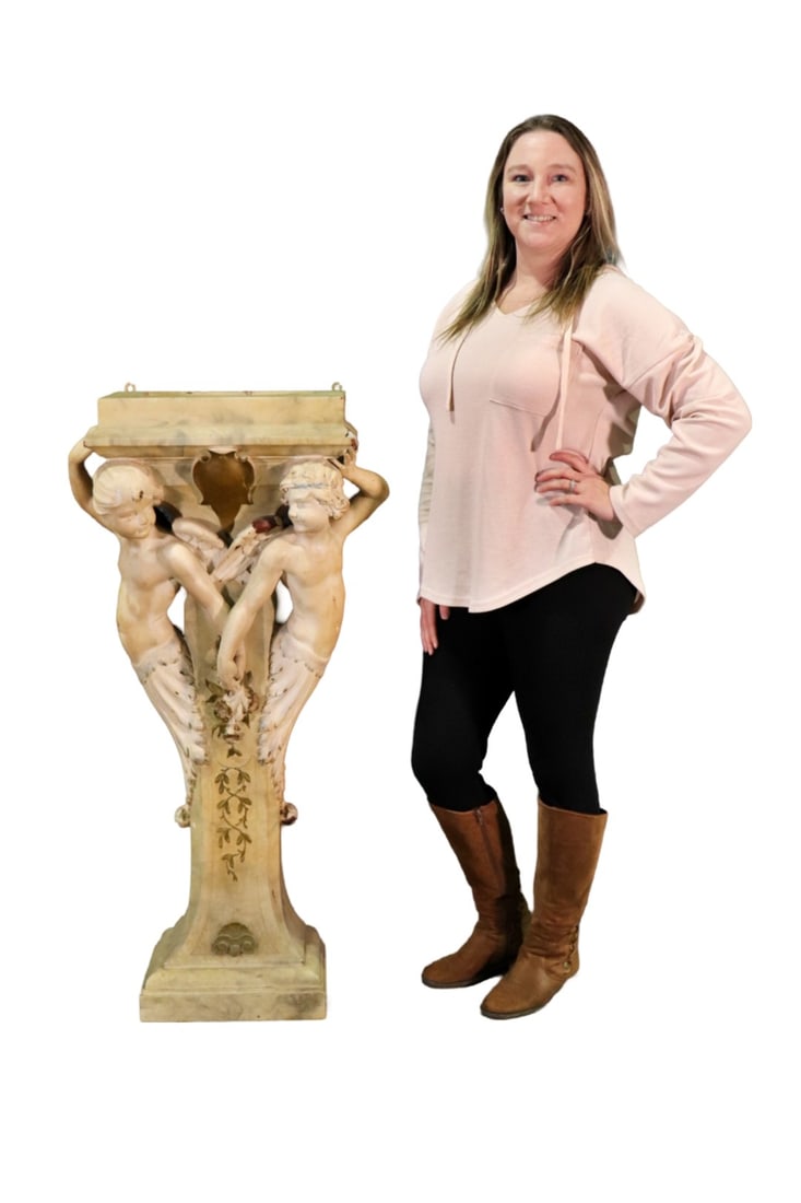 FIGURAL NOUVEAU STYLE PEDESTAL (1 of 11)