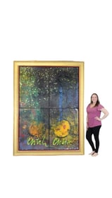 LARGE MID CENTURY MODERN ABSTRACT ARTWORK