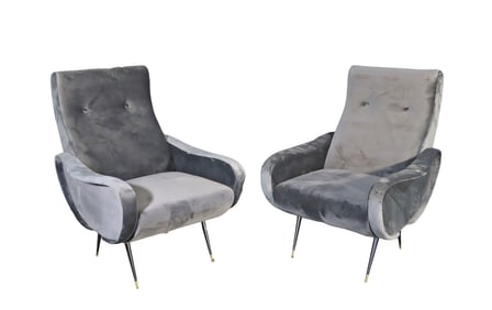 PAIR ZANUSO STYLE CHAIRS