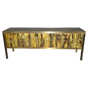 BRASS BERNARD ROHNE FOR MASTERCRAFT ACID ETCHED SIDEBOARD