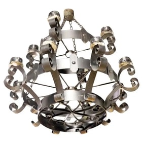 EUROPEAN GOTHIC WROUGHT IRON CHANDELIER