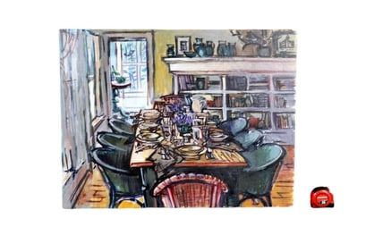 HIRO SAKAGUCHI PAINTING INTERIOR SCENE