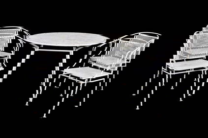 5 PIECE RUSSELL WOODARD STYLE WROUGHT IRON PATIO SET (1 of 14)