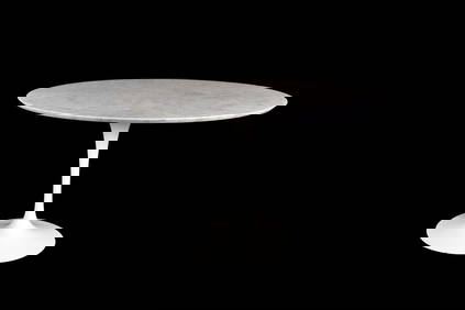 MARBLE TOP TULIP TABLE (1 of 8)