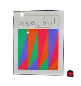 MAX BILL 1974 SERIGRAPH SILK SCREEN PRINT POSTER