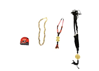 3 AFRICAN BEAD NECKLACES
