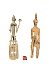 2 CARVED AFRICAN SCULPTURES